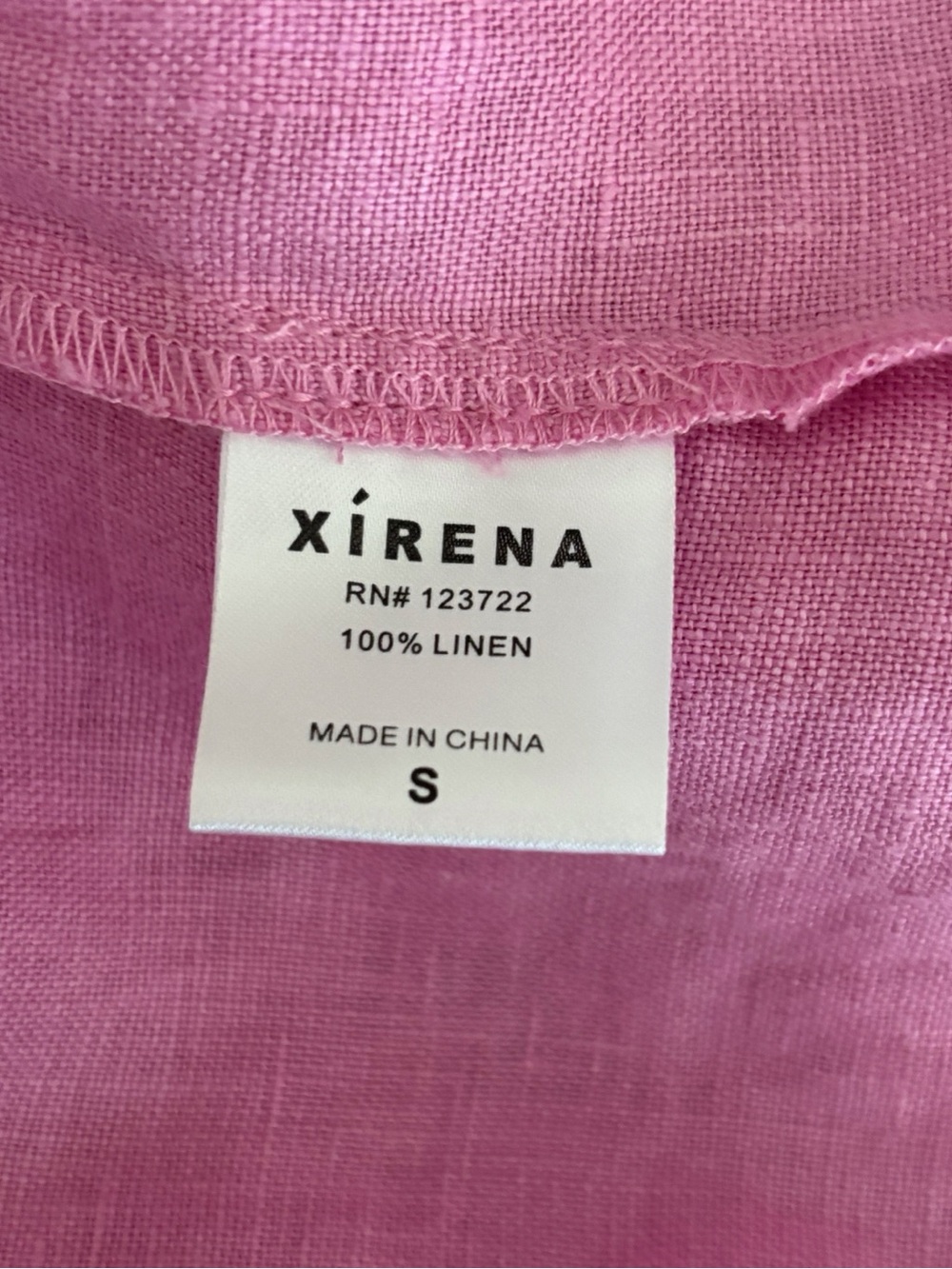 XiRENA Pink Pippa One Shoulder Linen Mini Dress Small - Picture 5 of 6